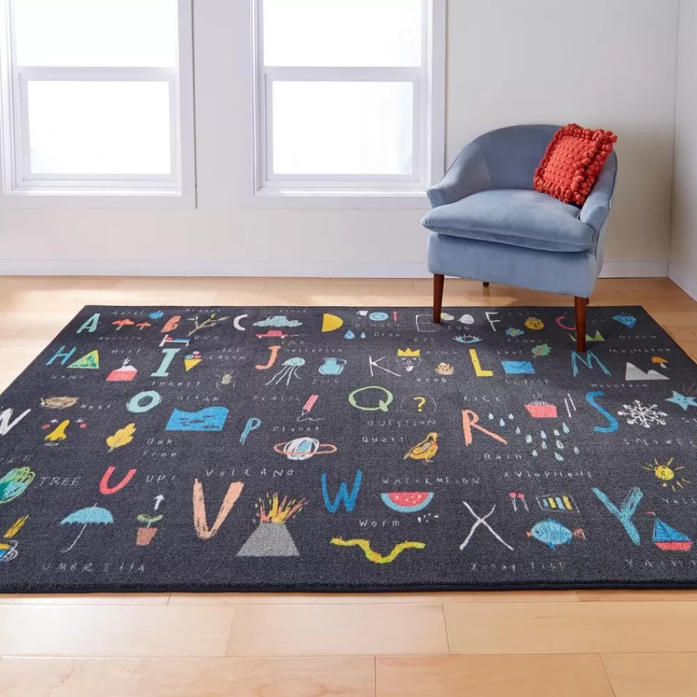 Abc Letters Black 8 Ft. X 10 Ft. Whimsical Area Rug By Mohawk Home | * Hot