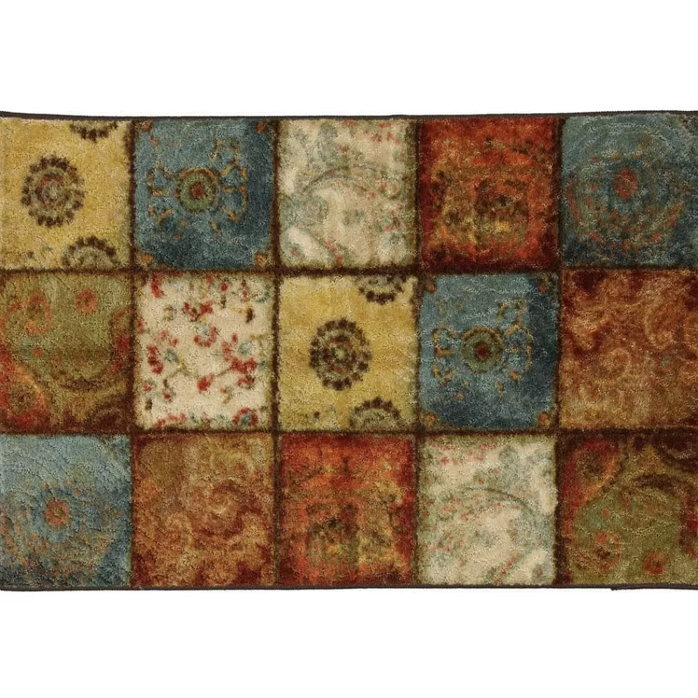 Artifact Panel Multi 3 Ft. X 4 Ft. Machine Washable Patchwork Area Rug By Mohawk Home | * Flash Sale