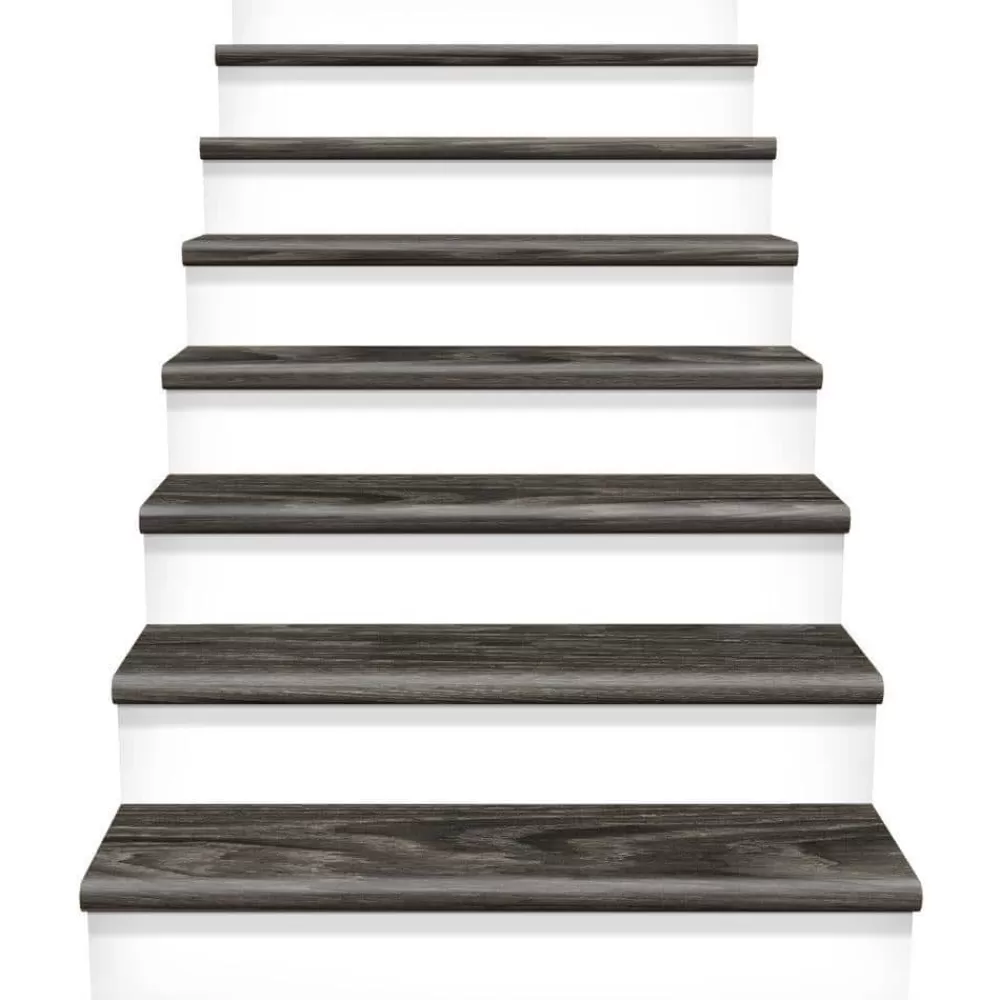 Aspen Oak Black/Noble Oak 47 In. Long X 1/2 In. Thick X 7-3/8 In. Wide Vinyl Overlay Riser To Be Used With Cap A Tread | * Discount