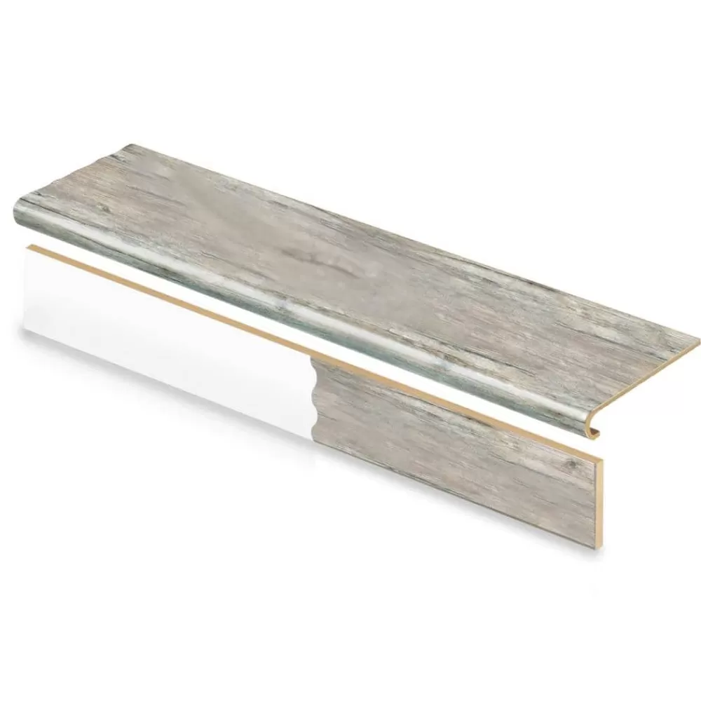 Athabasca Glacier/Pelican Gray 1-11/16 In. T X 12-1/8 In. W X 47 In. L Stair Tread And Reversible Riser Kit By Cap A Tread | * Best