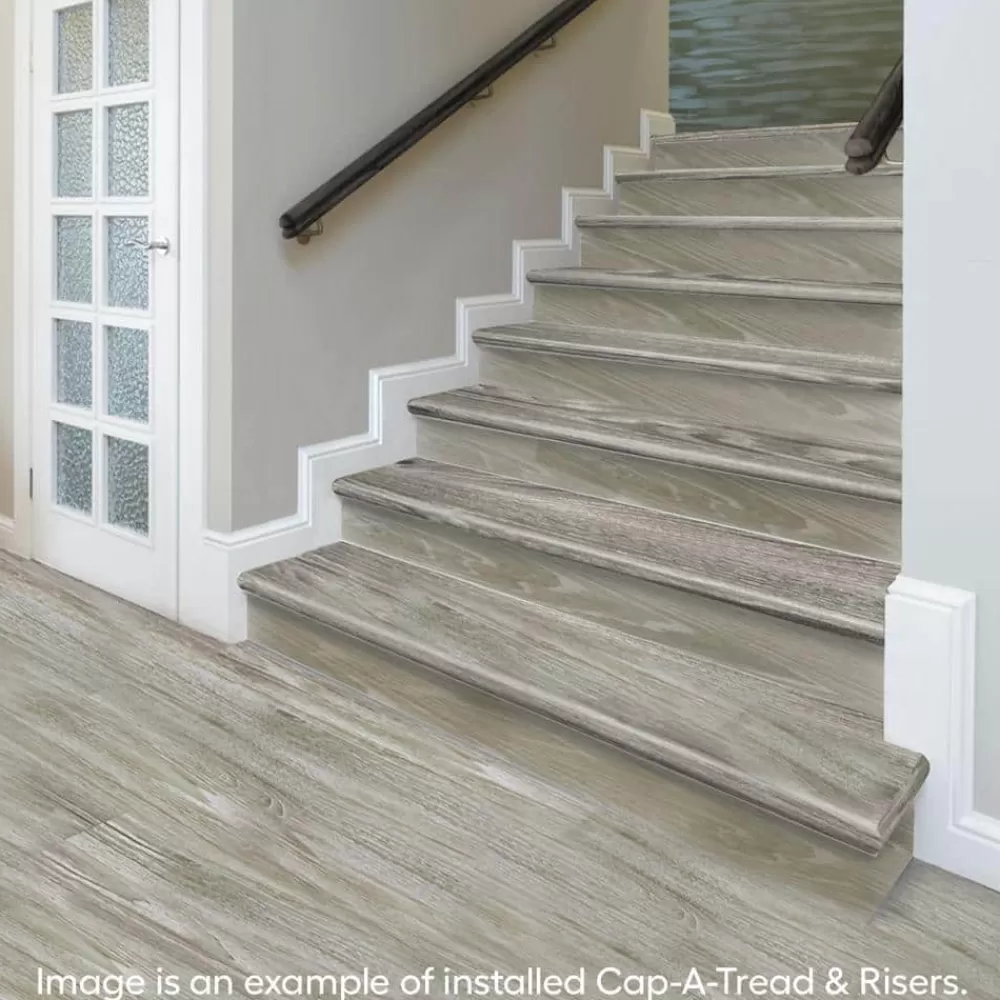 Athabasca Glacier/Pelican Gray 1-11/16 In. T X 12-1/8 In. W X 47 In. L Stair Tread And Reversible Riser Kit By Cap A Tread | * Best