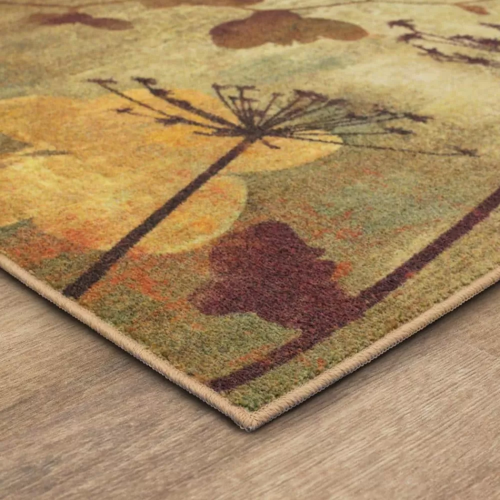 Autumn Branches Rustburn Tan 8 Ft. X 10 Ft. Nature Area Rug By Mohawk Home | * Shop