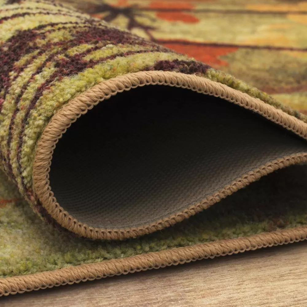 Autumn Branches Rustburn Tan 8 Ft. X 10 Ft. Nature Area Rug By Mohawk Home | * Shop