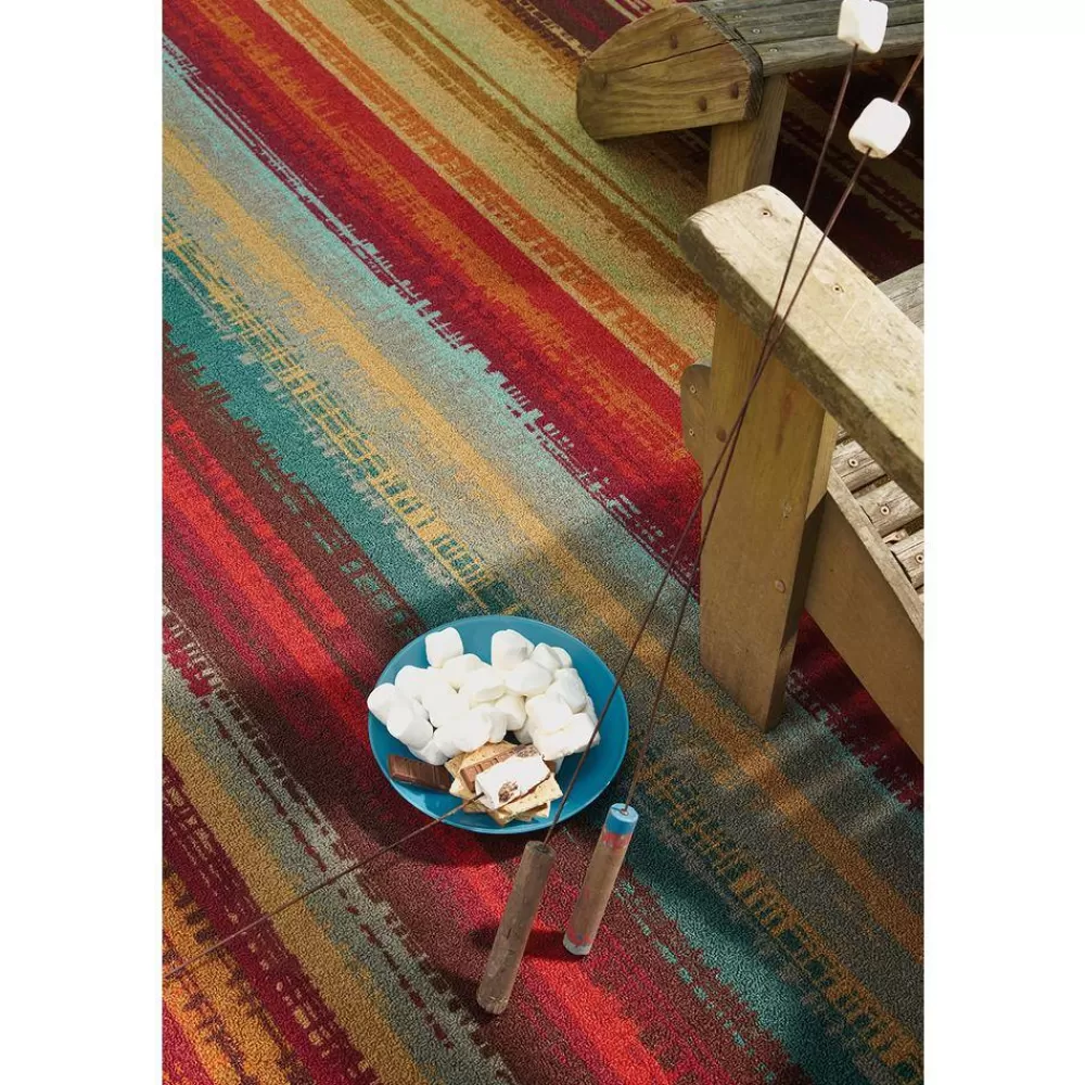 Avenue Stripe Multi 5 Ft. X 8 Ft. Indoor/Outdoor Area Rug By Mohawk Home | * Discount
