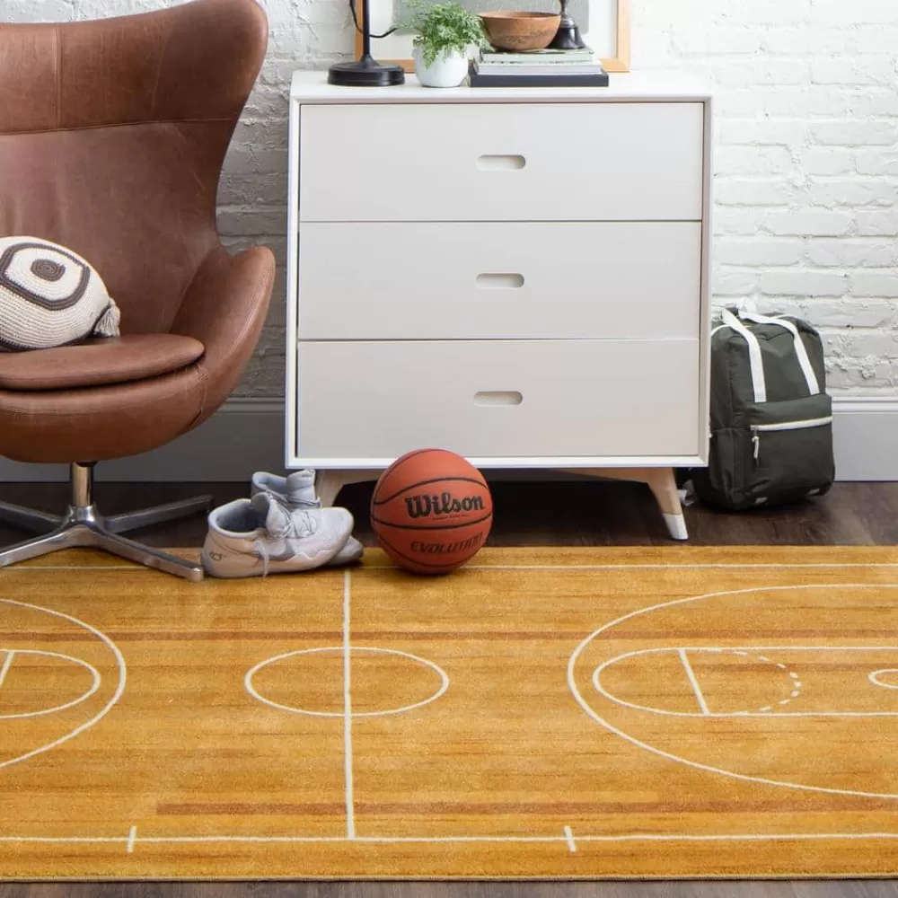 Basketball Court Tan 8 Ft. X 10 Ft. Contemporary Area Rug By Mohawk Home | * Hot