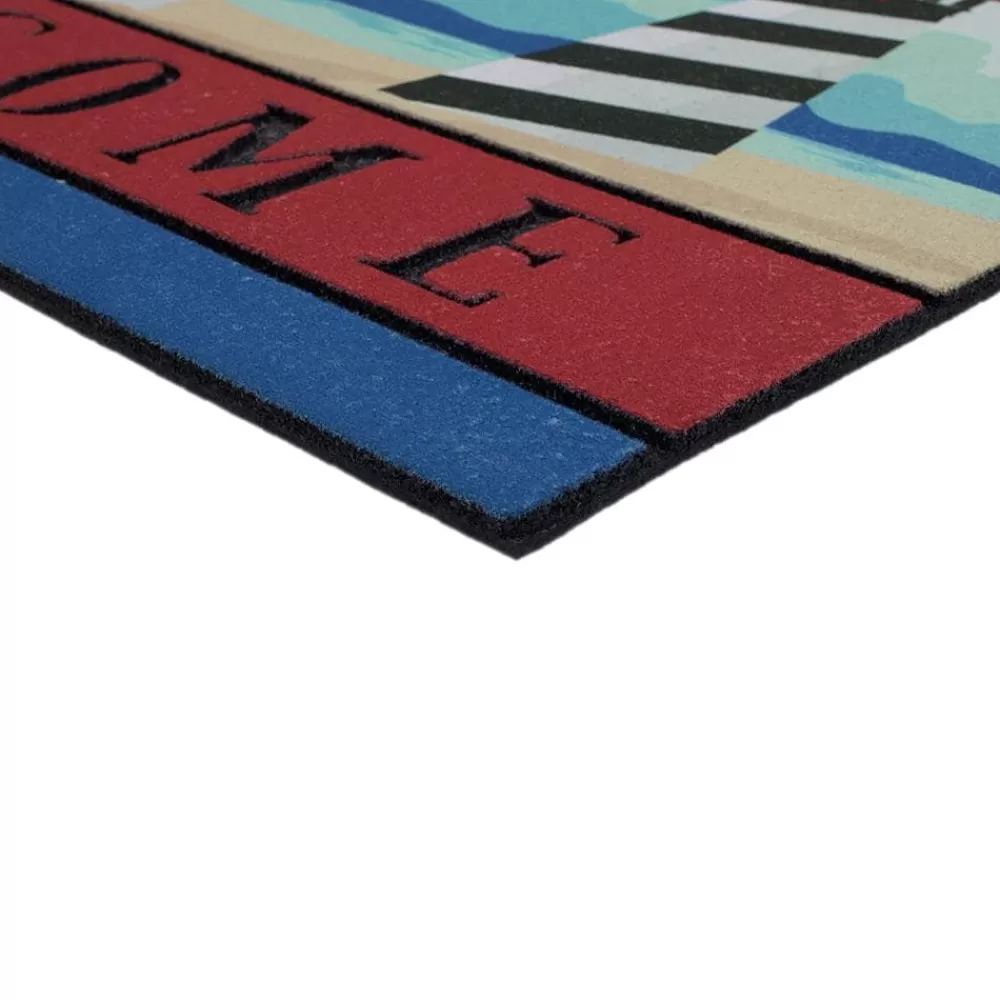 Beacons Of The Ocean 18 In. X 30 In. Recycled Rubber Door Mat By Mohawk Home | * Best Sale
