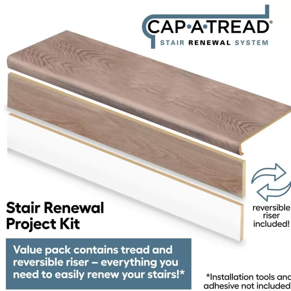 Boca De Yuma Stair Tread And Reversible Riser Kit 47 In. L X 12-1/8 In. W X 2-3/16 In. T By Cap A Tread | * Best Sale