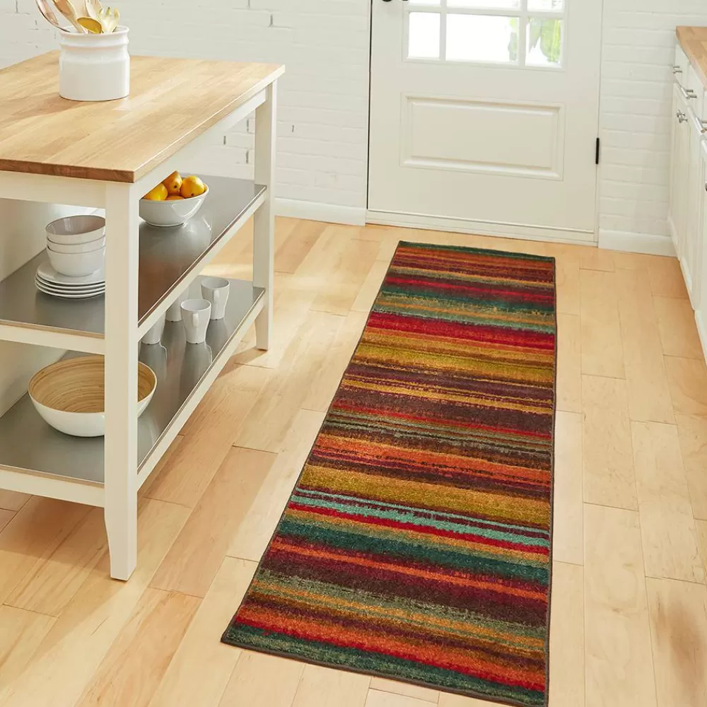 Boho Stripe Multi 2 Ft. X 8 Ft. Machine Washable Striped Runner Rug By Mohawk Home | * Online