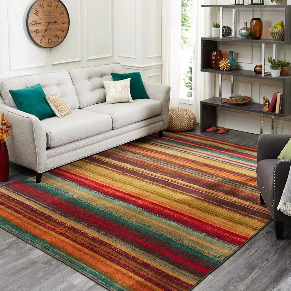 Boho Stripe Multi 6 Ft. X 9 Ft. Striped Area Rug By Mohawk Home | * Discount