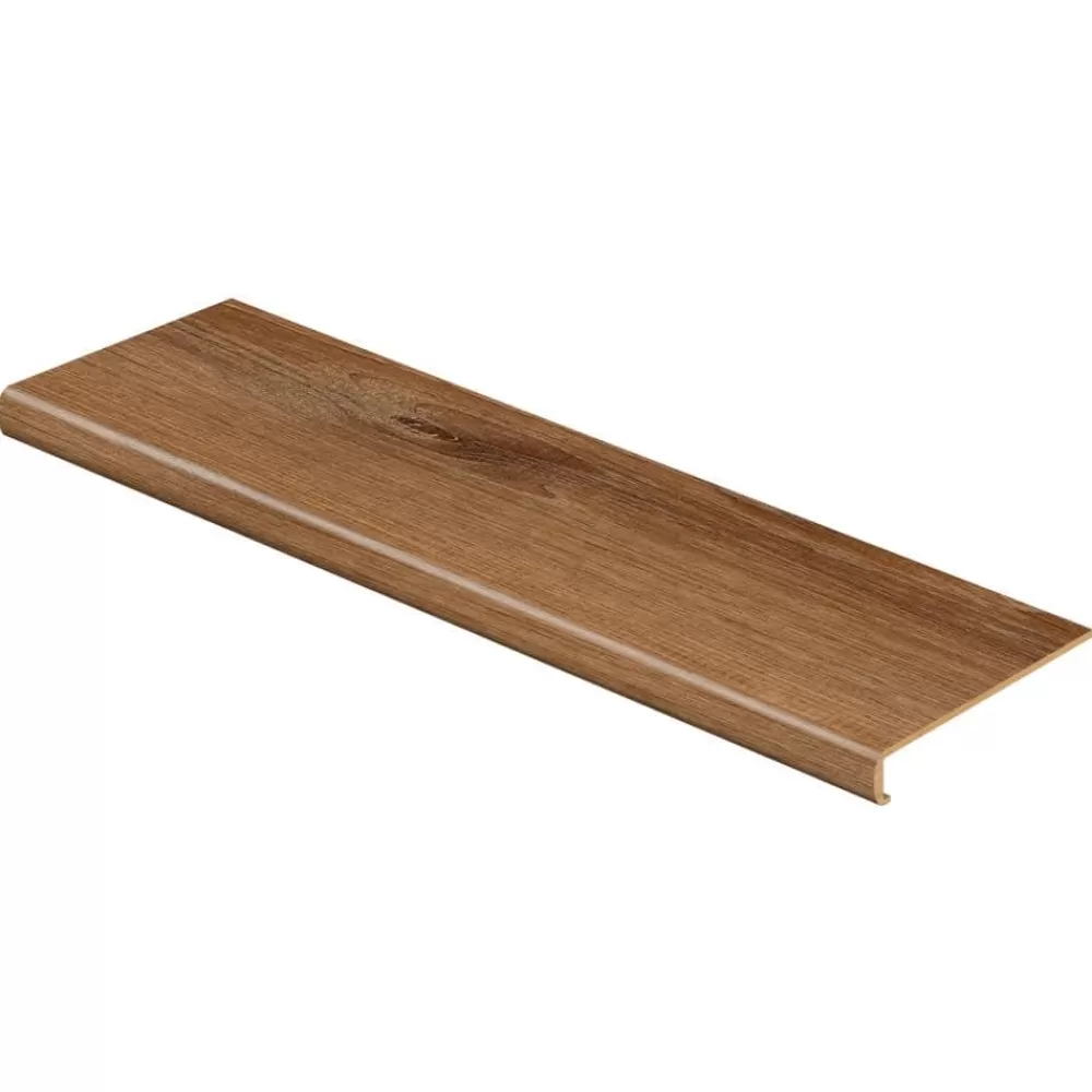 Burnt Oak/Auburn Wood 47 In. L X 12-1/8 In. W X 2-3/16 In. T Vinyl To Cover Stairs 1-1/8 In. To 1-3/4 In. Thick By Cap A Tread | * Sale