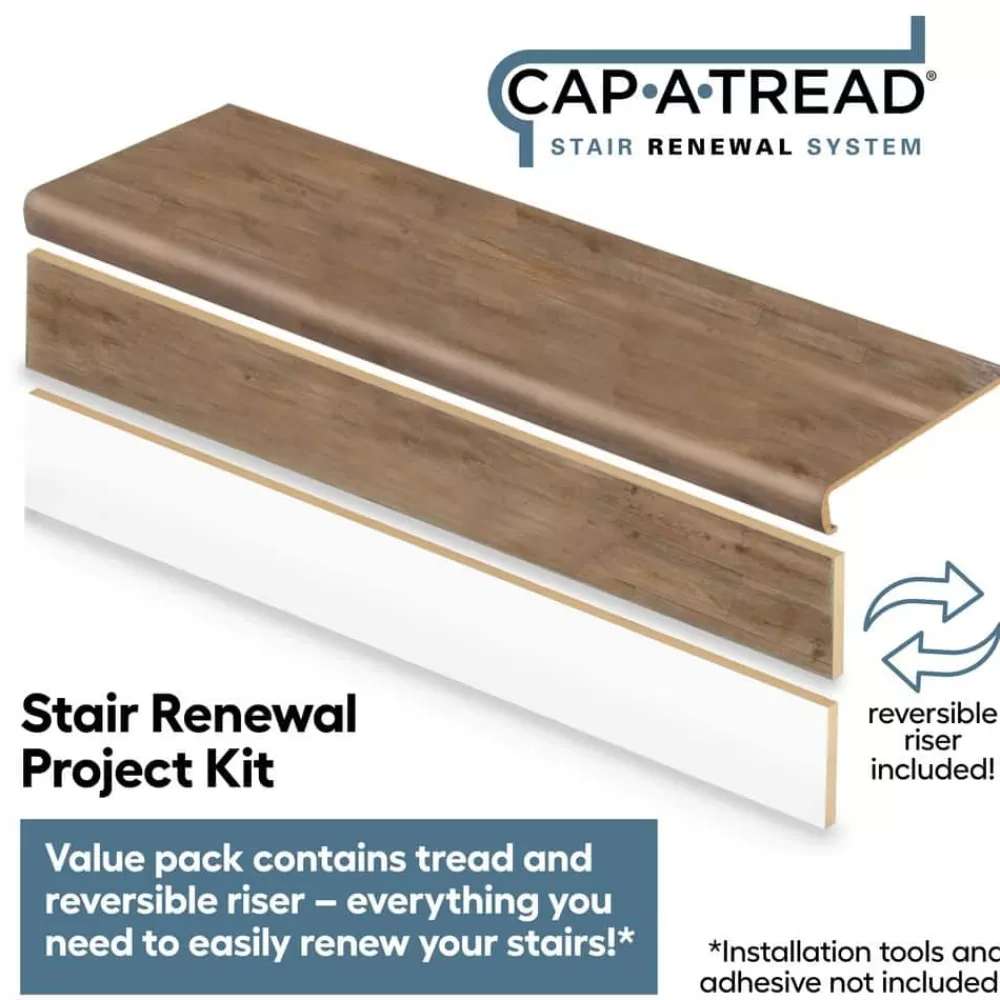 Calusa Stair Tread And Reversible Riser Kit 47 In. L X 12-1/8 In. W X 2-3/16 In. T By Cap A Tread | * Store