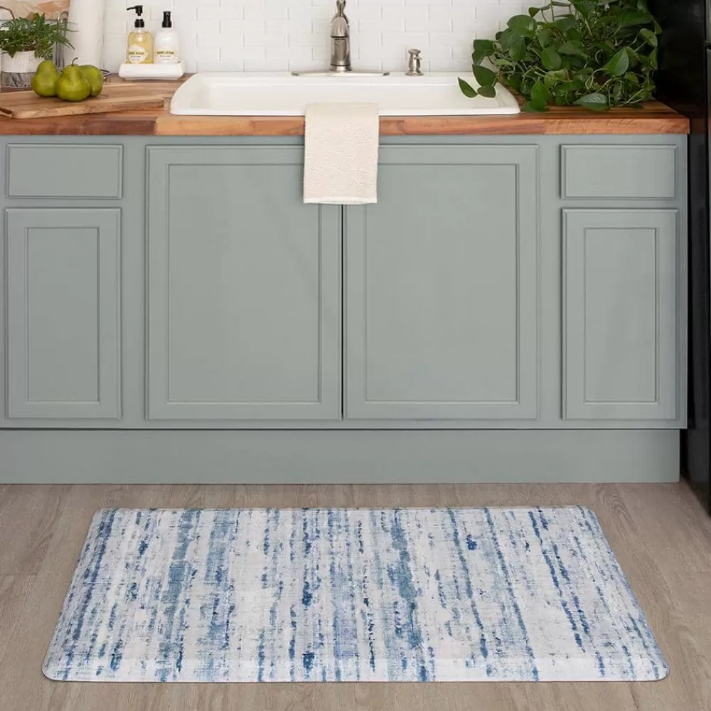 Cerulean Blue 20 In. X 42 In. Kitchen Mat By Mohawk Home | * Store