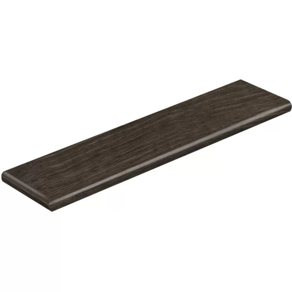 Choice Oak/Black Willow 47 In. L X 12-1/8 In. W X 1-11/16 In. T Vinyl Overlay Left Return For Stairs 1 In. T By Cap A Tread | * Shop