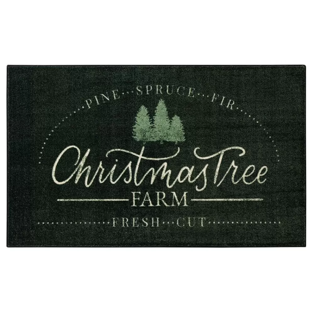 Christmas Tree Farm Black 2 Ft. 6 In. X 4 Ft. 2 In. Machine Washable Area Rug By Mohawk Home | * Fashion