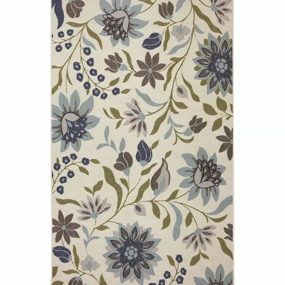 Clarita Blue 5 Ft. X 8 Ft. Floral Area Rug By Mohawk Home | * New