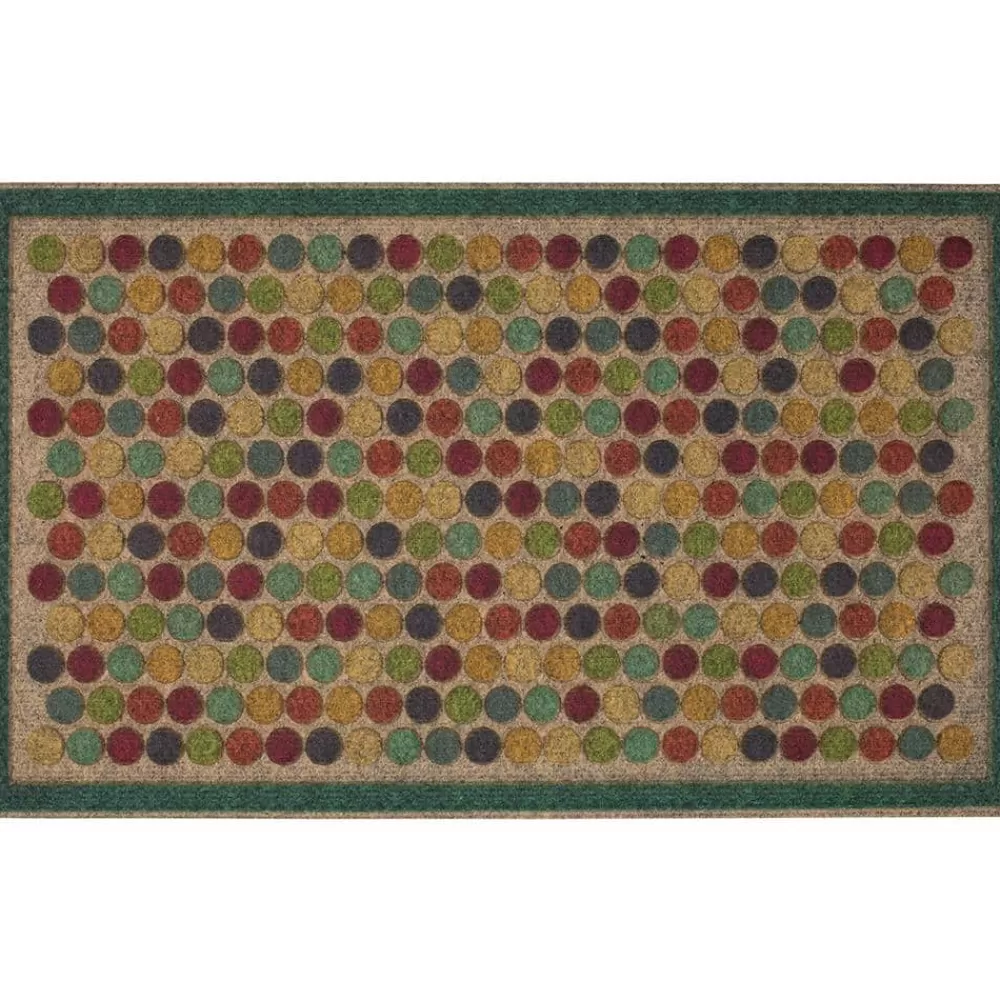 Colorful Dots Bright 18 In. X 30 In. Ornamental Entry Mat By Mohawk Home | * Sale