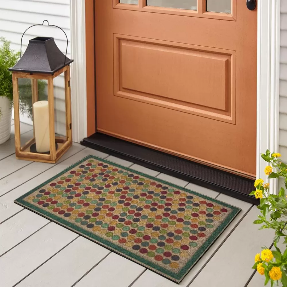 Colorful Dots Bright 18 In. X 30 In. Ornamental Entry Mat By Mohawk Home | * Sale