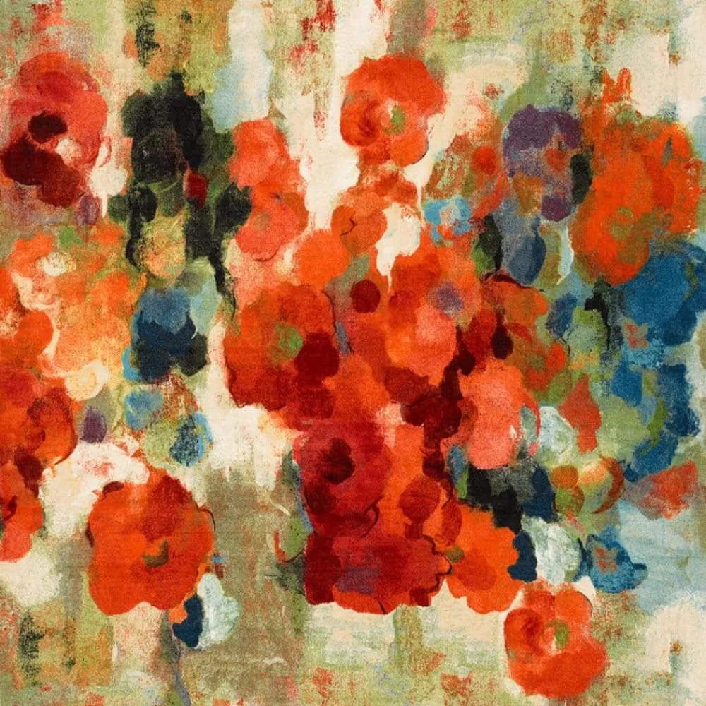 Colorful Garden Multi 10 Ft. X 10 Ft. Floral Square Area Rug By Mohawk Home | * Best