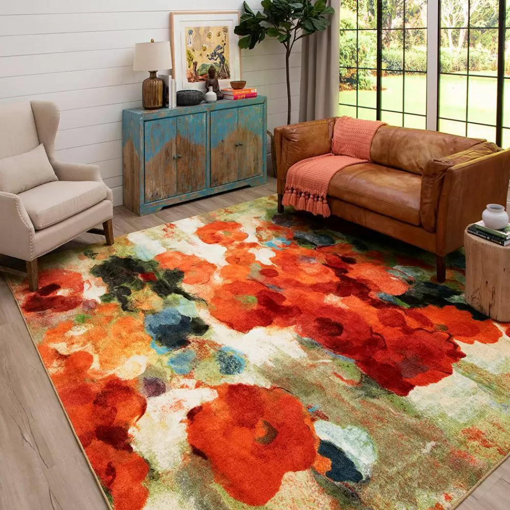 Colorful Garden Multi 10 Ft. X 10 Ft. Floral Square Area Rug By Mohawk Home | * Best