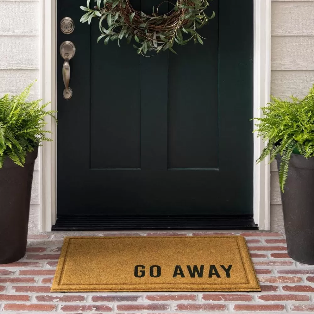 Corner Go Away Natural 18 In. X 30 In. Faux Coir Doormat By Mohawk Home | * Best