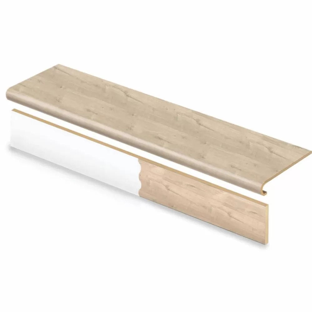Cradle Rock/Graceland Oak Stair Tread & Reversible Riser Kit 47 In. L X 12-1/8 In. W X 1-11/16 In. T To Cover Stairs 1″ By Cap A Tread | * Shop