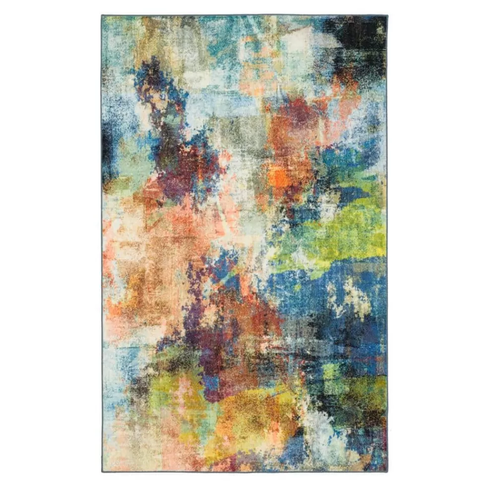 Decollage Multi 4 Ft. X 6 Ft. Abstract Area Rug By Mohawk Home | * New