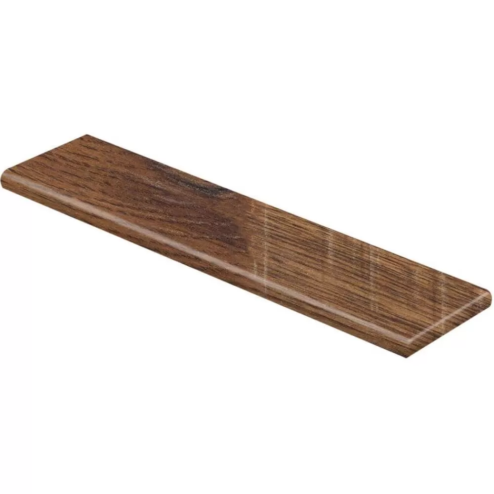 Distressed Brown Hickory 47 In. L X 12-1/8 In. W X 1-11/16 In. T Laminate Right Return To Cover Stairs 1 In. Thick By Cap A Tread | * Discount