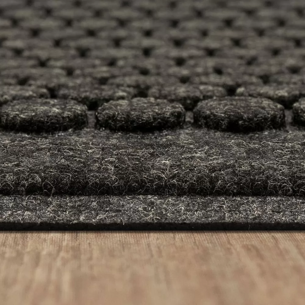 Dots Charcoal 18 In. X 30 In. Impressions Door Mat By Mohawk Home | * Best