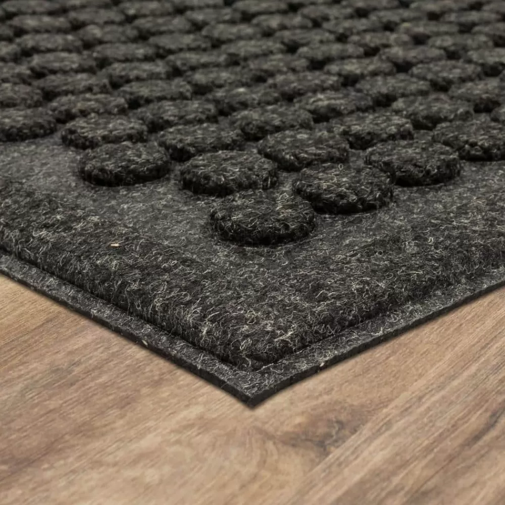 Dots Charcoal 18 In. X 30 In. Impressions Door Mat By Mohawk Home | * Best