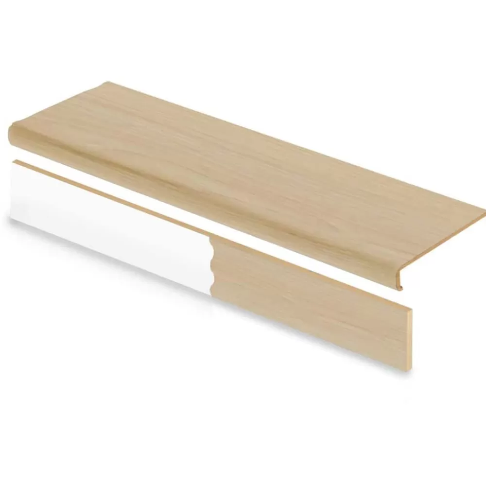 Ella Bay Oak Stair Tread And Reversible Riser Kit 47 In. L X 12-1/8 In. W X 2-3/16 In. T For Stairs 1-1/8 In. To 1-3/4″T By Cap A Tread | * Fashion