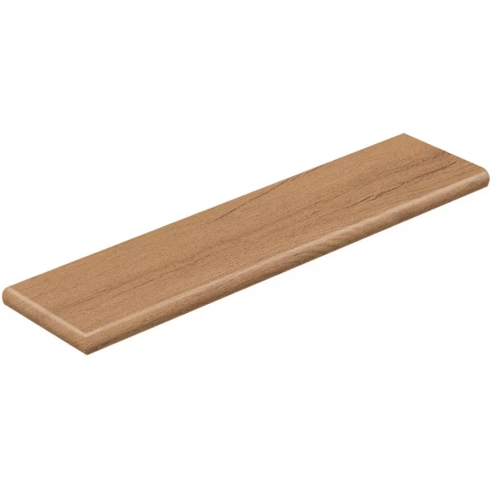 Essential Oak 47 In. L X 12-1/8 In. W X 1-11/16 In. T Vinyl Overlay Left Return To Cover Stairs 1 In. T By Cap A Tread | * Best Sale