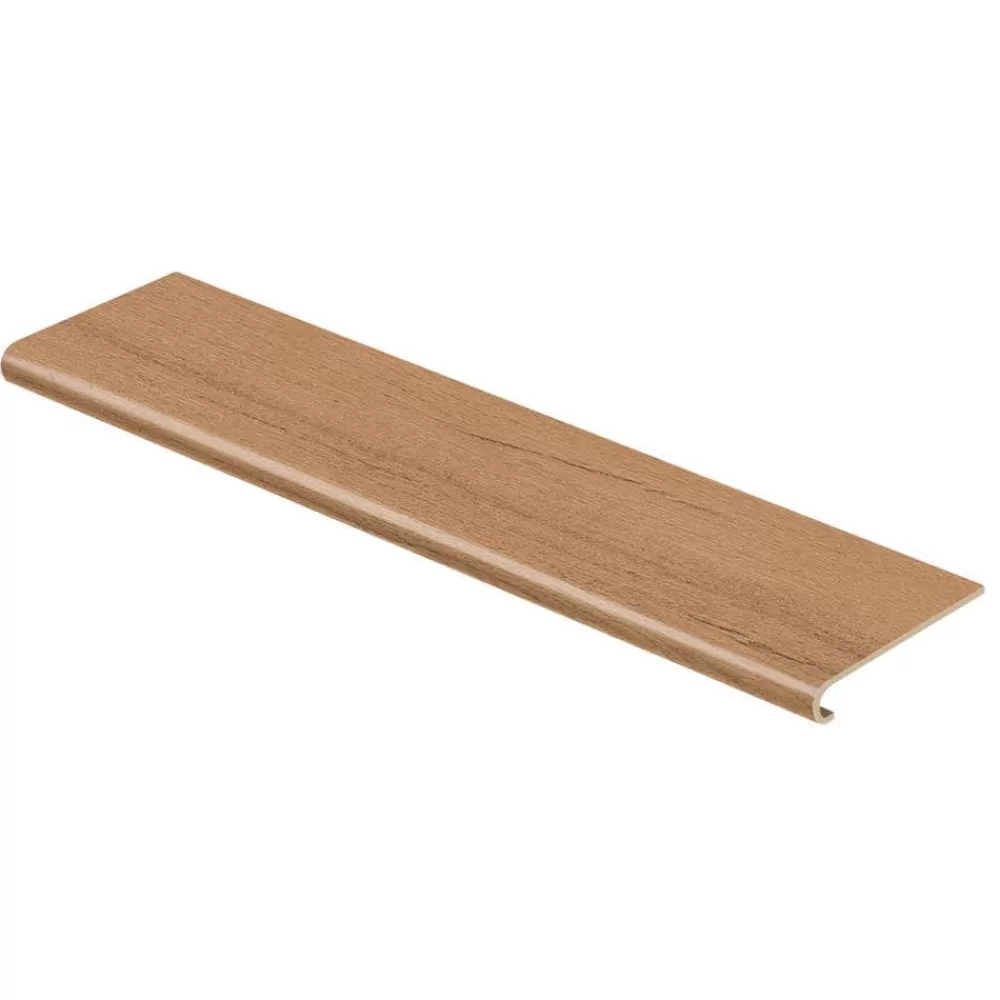 Essential Oak 47 In. L X 12-1/8 In. W X 1-11/16 In. T Vinyl Overlay To Cover Stairs 1 In. Thick By Cap A Tread | * Sale