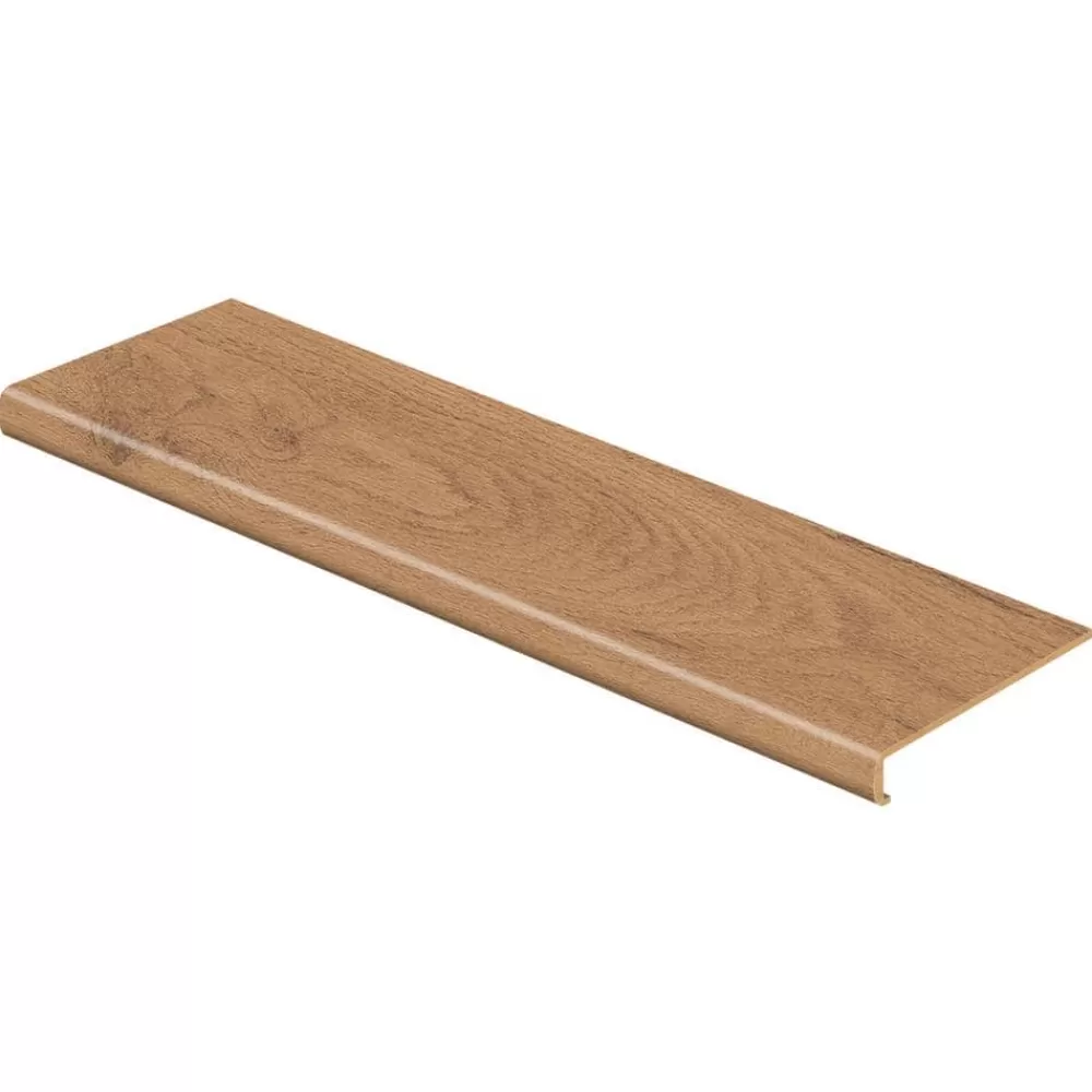 Essential Oak 47 In. L X 12-1/8 In. W X 2-3/16 In. T Vinyl Overlay For Stairs 1-1/8 In. T To 1-3/4 In. T By Cap A Tread | * Fashion