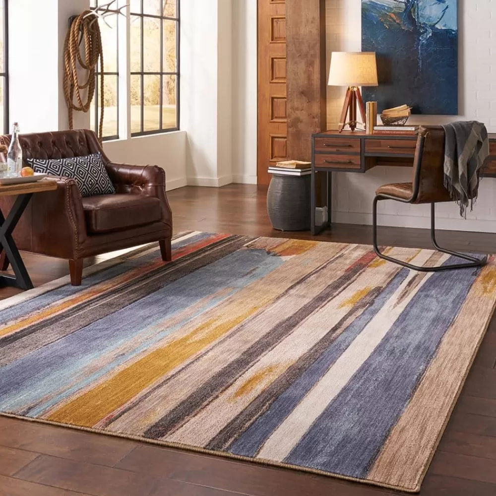 Eureka Multi 5 Ft. X 8 Ft. Striped Area Rug By Mohawk Home | * Best