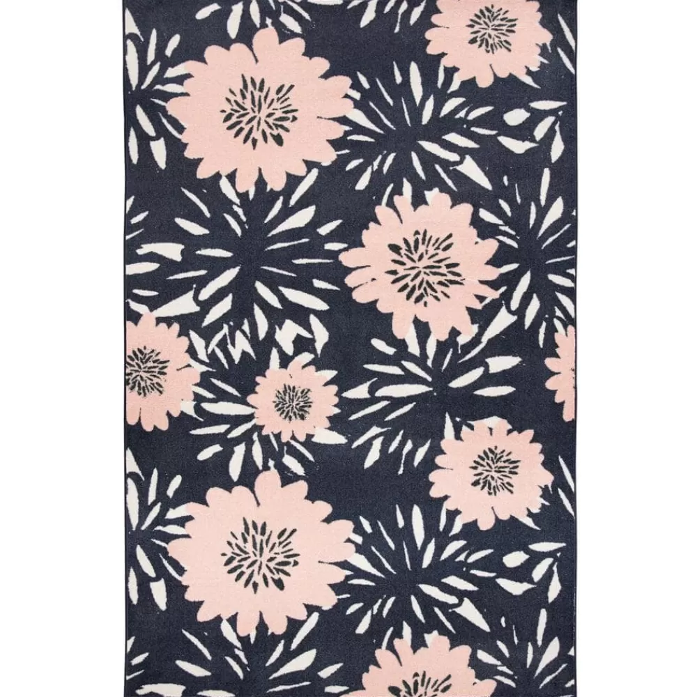 Flower Burst Navy 5 Ft. X 8 Ft. Floral Area Rug By Mohawk Home | * Store