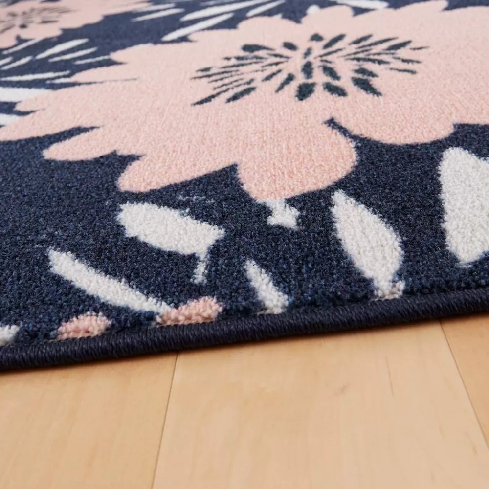 Flower Burst Navy 5 Ft. X 8 Ft. Floral Area Rug By Mohawk Home | * Store
