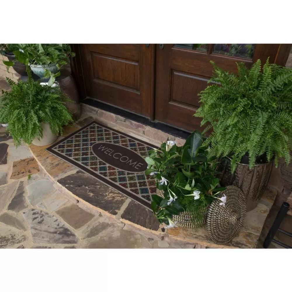 Flowery Tiles 24 In. X 48 In. Ornamental Entry Mat By Mohawk Home | * Cheap