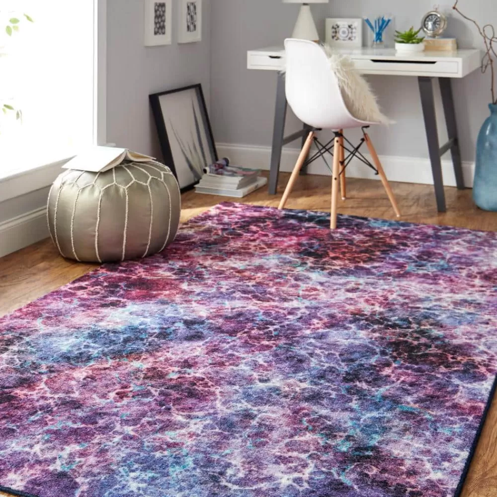 Fractal Purple 8 Ft. X 10 Ft. Abstract Area Rug By Mohawk Home | * Discount