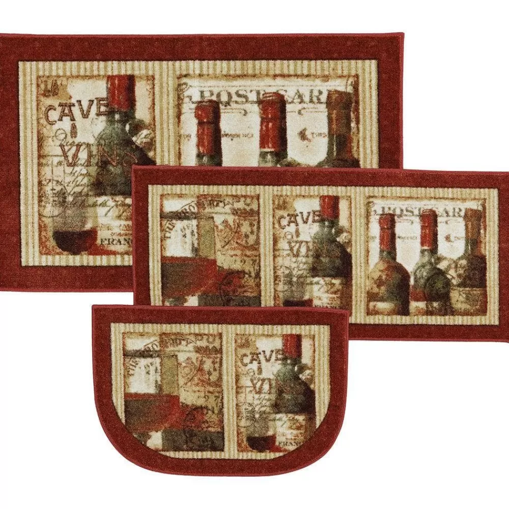 French Cellar Multi 3 Ft. X 4 Ft. 3-Piece Indoor Rug Set By Mohawk Home | * New