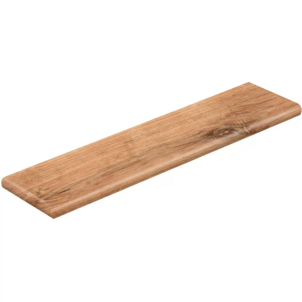 Fresh Oak/Elk Wood 47 In. L X 12-1/8 In. D X 1-11/16 In. H Vinyl Left Return To Cover Stairs 1 In. T By Cap A Tread | * Cheap