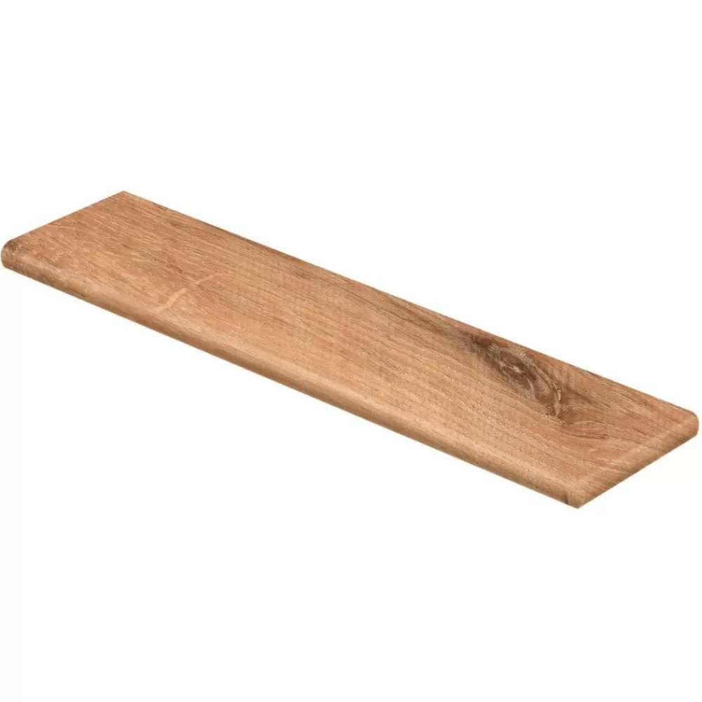 Fresh Oak/Elk Wood 47 In. L X 12-1/8 In. D X 1-11/16 In. H Vinyl Right Return To Cover Stairs 1 In. Thick By Cap A Tread | * Discount