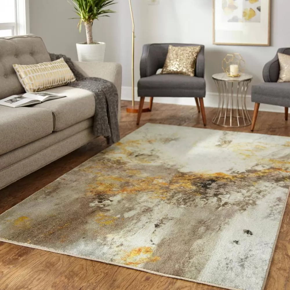 Gold Vein Grey 8 Ft. X 10 Ft. Abstract Area Rug By Mohawk Home | * Clearance