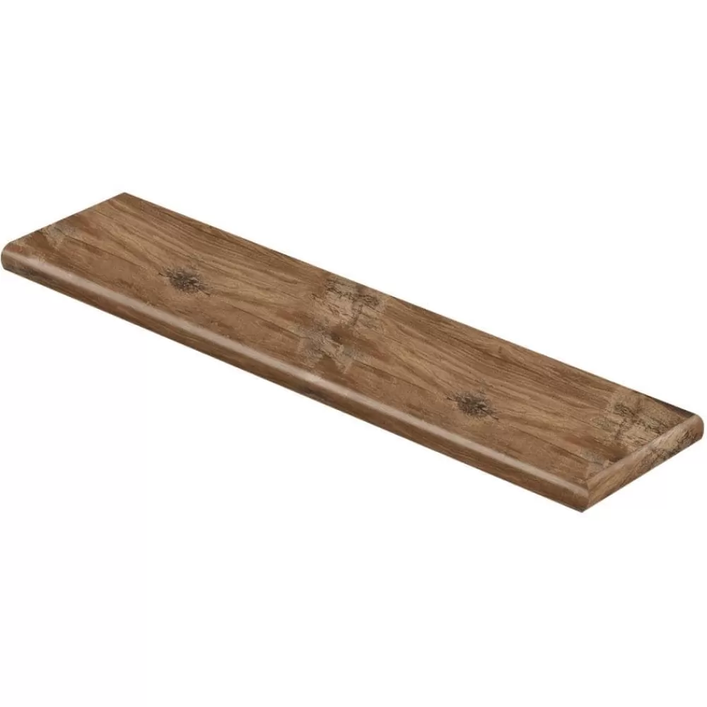 Heirloom Pine/Mountain Knot 47 In. Lx12-1/8 In. Wx1-11/16 In. T Vinyl Overlay Right Return For Stairs 1 In. T By Cap A Tread | * Online