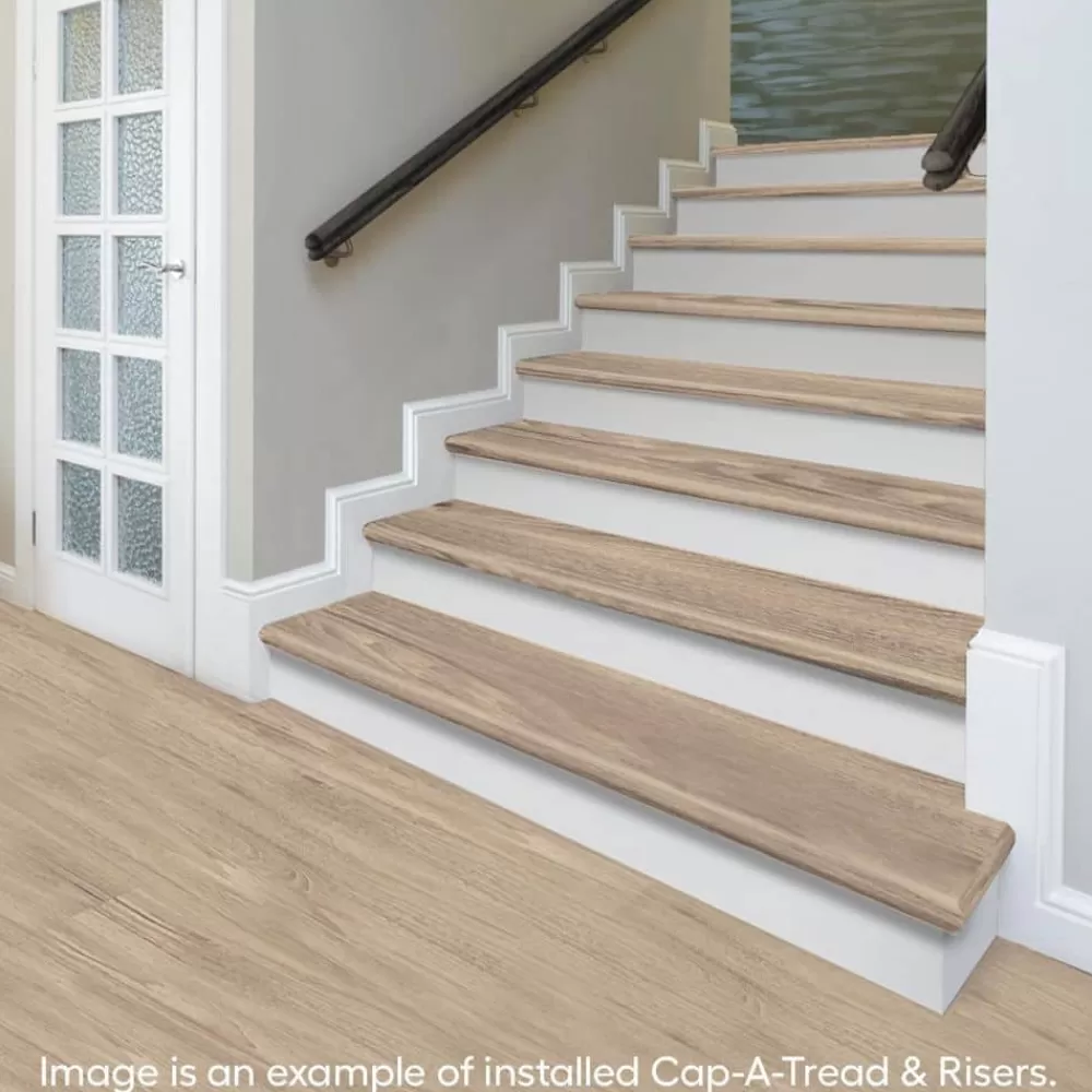 Hunt River Hickory Brown Stair Tread & Reversible Riser Kit 47″ L X 12-1/8″ W X 2-3/16″ T For Stairs 1-1/8″ To 1-3/4″ T By Cap A Tread | * Hot