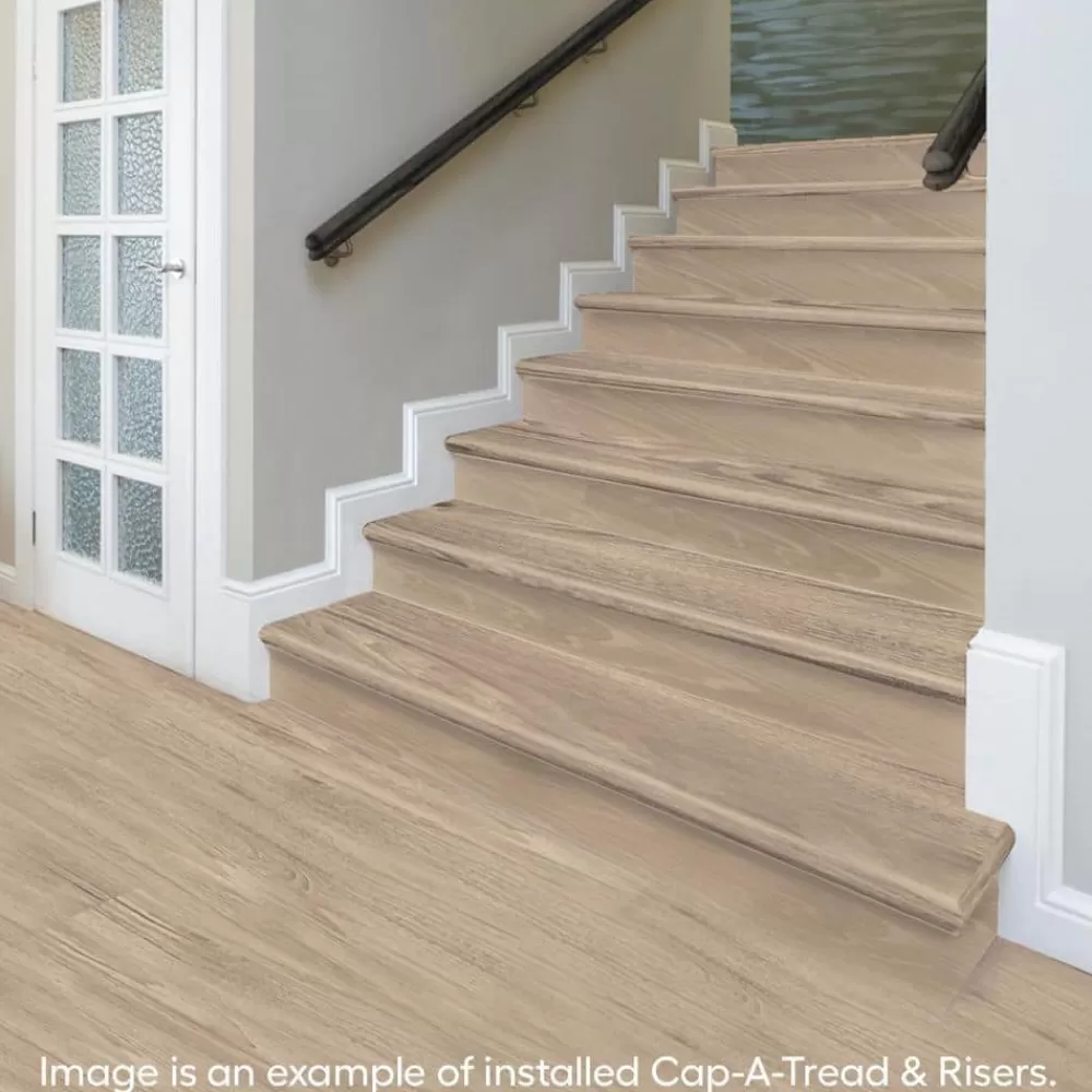 Hunt River Hickory Brown Stair Tread & Reversible Riser Kit 47″ L X 12-1/8″ W X 2-3/16″ T For Stairs 1-1/8″ To 1-3/4″ T By Cap A Tread | * Hot