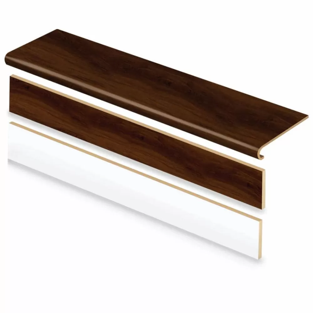 Java Scraped Oak Stair Tread & Reversible Riser Kit 47 In. L X 12-1/8 In. W X 1-11/16 In. T To Cover Stairs 1 In. Thick By Cap A Tread | * Online