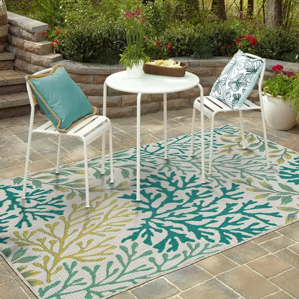 Lagoon Teal 10 Ft. X 13 Ft. Indoor/Outdoor Area Rug By Mohawk Home | * Sale