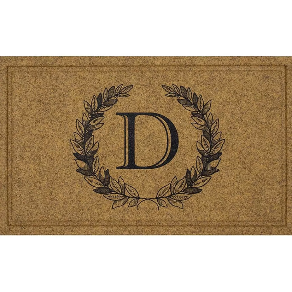 Laurel Multi 24 In. X 36 In. Faux Coir Monogrammed D Door Mat By Mohawk Home | * Best