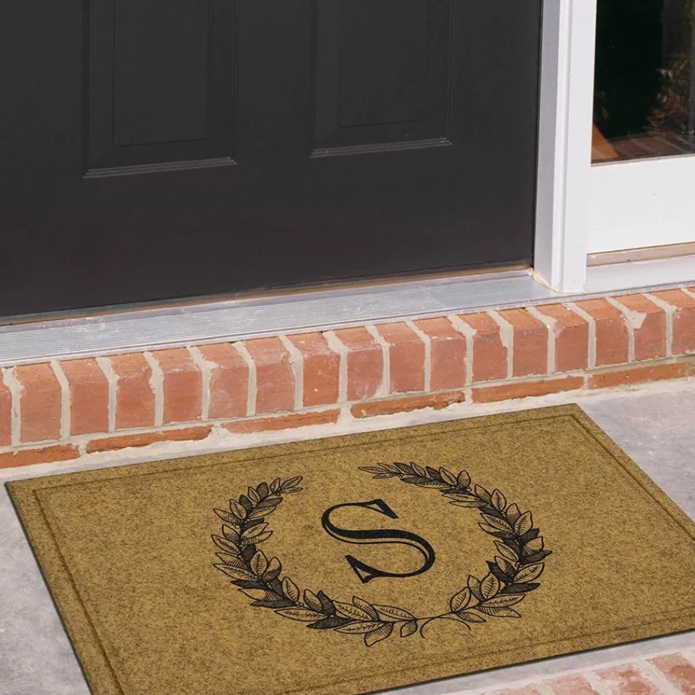 Laurel Multi 24 In. X 36 In. Faux Coir Monogrammed D Door Mat By Mohawk Home | * Best