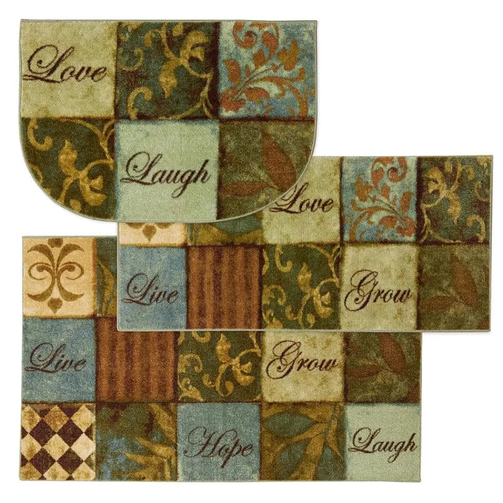 Les Fleurs La Terre Multi 3 Ft. X 4 Ft. 3-Piece Indoor Rug Set By Mohawk Home | * Discount